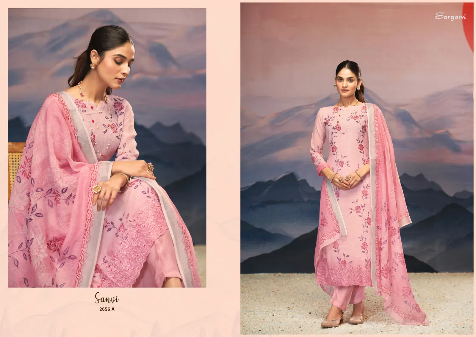 Sanvi by Sargam Lilen Printed Designer Salwar Suit Suppliers In India